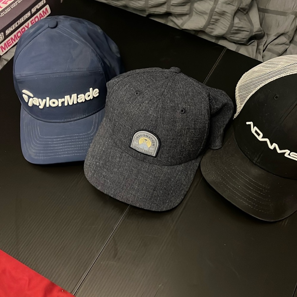 3 golf hats - adjustable